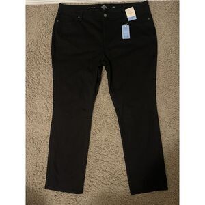 Women's Black Pants St. Johns Bay Navy Plus Size 22WL Straight Mid Rise NWT‎